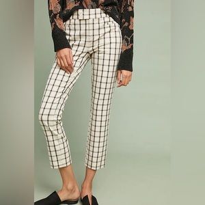 Anthropologie plaid slim trousers